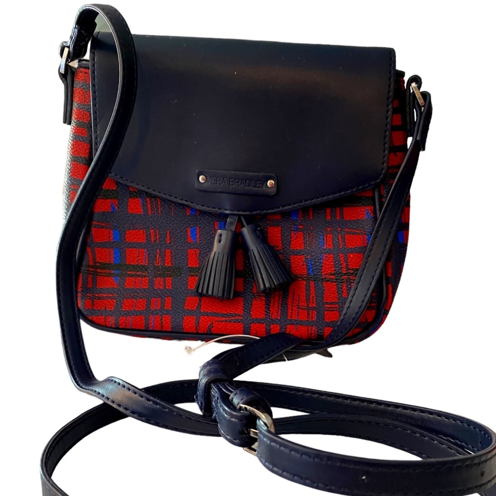 Vera Bradley plaid faux leather purse